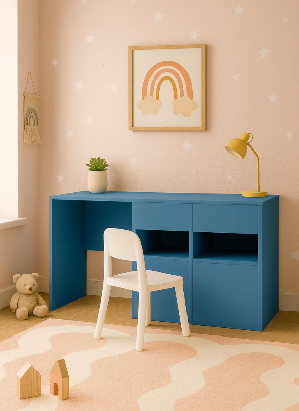 bureau chambre enfant bleu