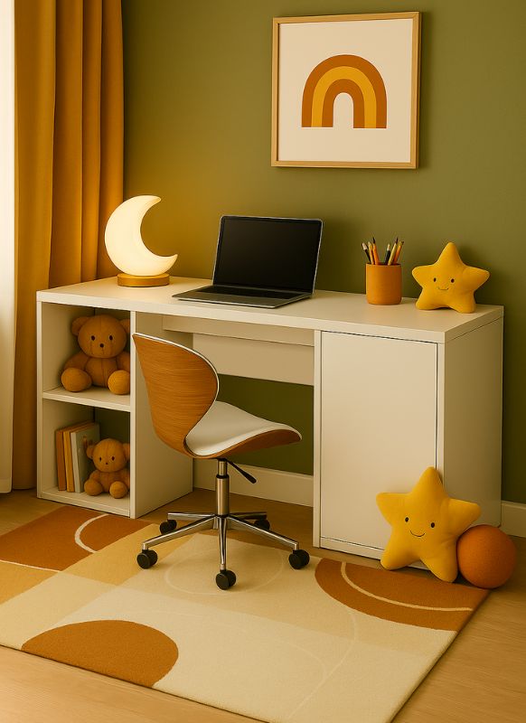 bureau sur mesure blanc chambre enfant