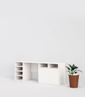 mobibam bureau sur mesure blanche et bois