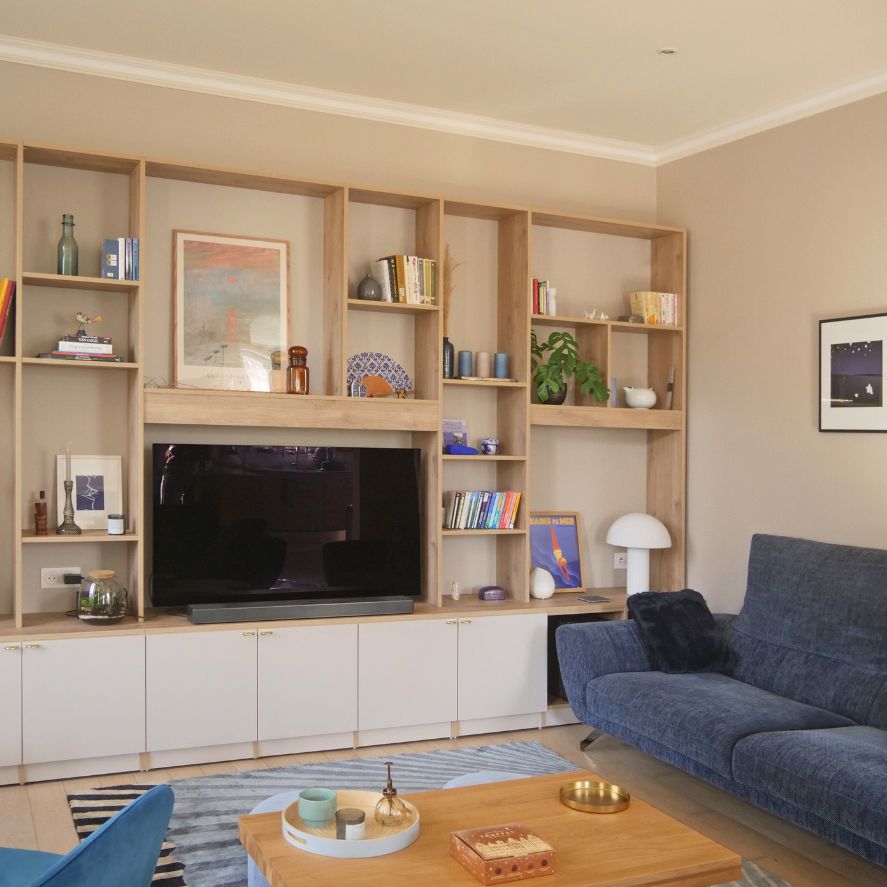 mobibam meuble bas sur mesure blanc pierre