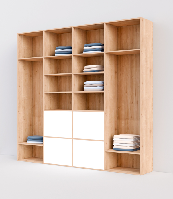 mobibam dressing sur mesure blanc et bois